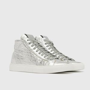 Silver P448 with black laces!